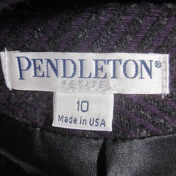 NEW! Vintage Unworn Wool Pendleton Skirt Womens Size 10P Gray & Purple 32" Waist - Picture 2 of 15